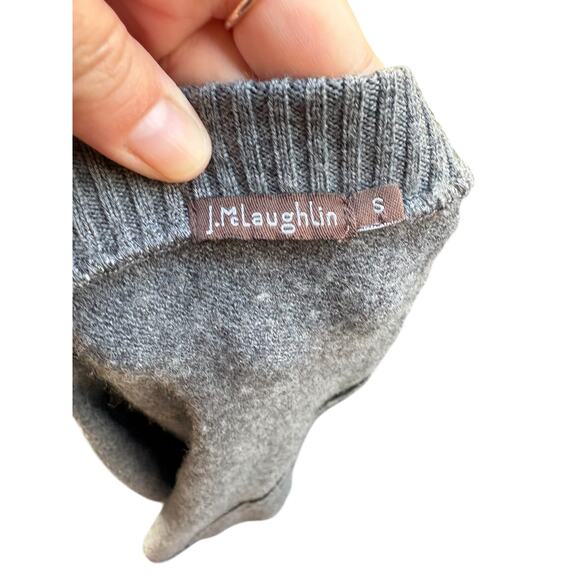 J. McLaughlin 100% Merino Wool Long Full Zip Ribbed Accent Cardigan Sweater - S - Picture 8 of 10